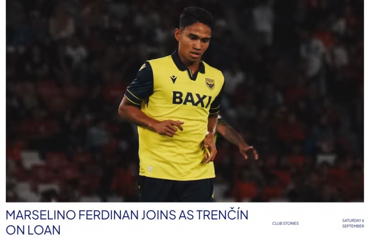 五星体育-牛津联官方：印尼国脚费迪南租借加盟斯洛伐克球队特伦辛